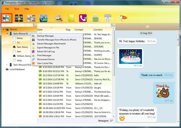 backup all iPhone Viber messages to PC or Mac