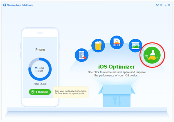 choose iOS/iPhone optimizer mode