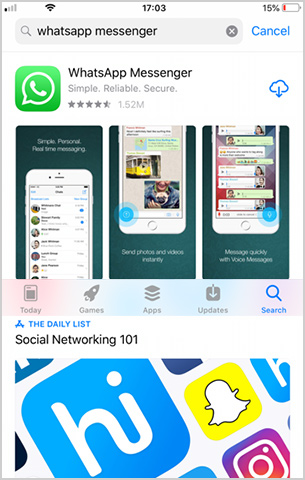install the latest WhatsApp app on your iPhone