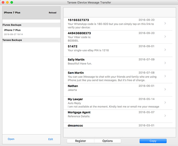 lauch iPhone SMS to Mac Transer Sotware