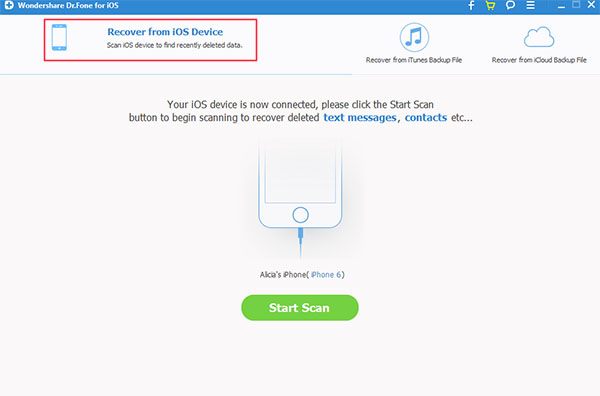 launch iOS Data Recovery
