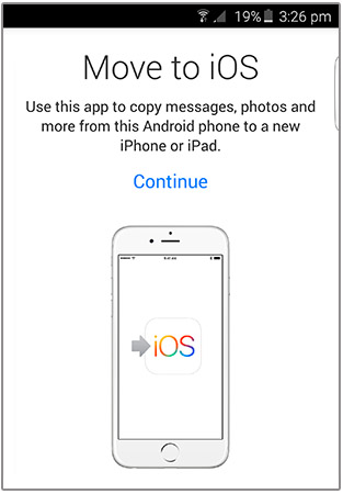 use Move to iOS app to move data from android to iPhone 6s/6s Plus