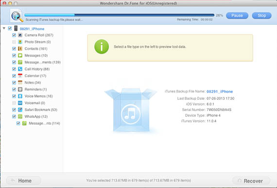 recover files from iTunes backup