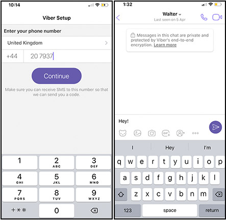 verify your Viber phone number on iPhone
