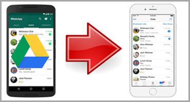 restoring WhatsApp chat from Google Drive backup to iPhone
