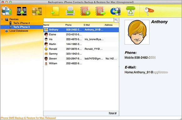 run iphone contact to mac transfer tool