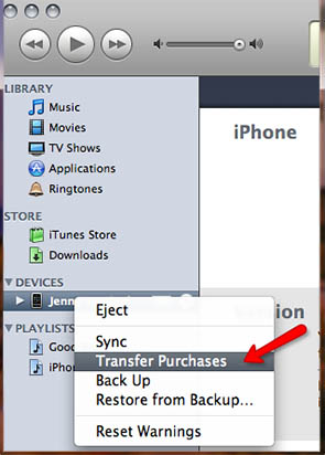 transfer iphone apps to itunes