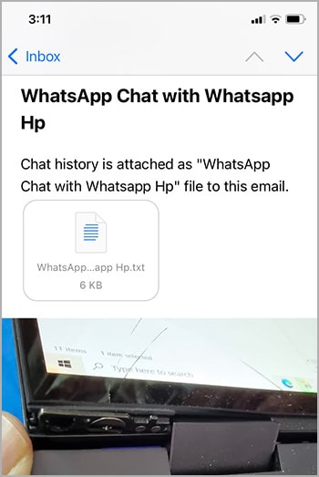 android whatsapp chat history downloaded on iphone