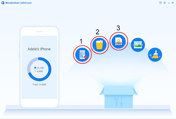 choose option to eraser your iPhone or iPad data