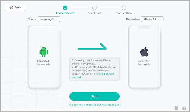 connect iphone 15 and android to computer