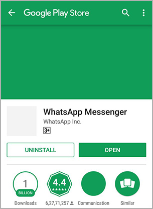 re-download latest version of WhatsApp on Galaxy Note 10