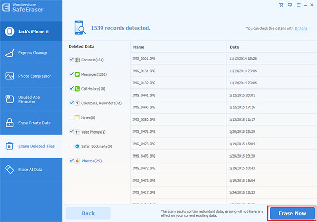 permanently erasing already deleted data from iPhone