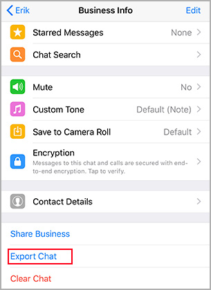 email chats and download them onto iPhone