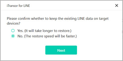 keep existing line data on iphone