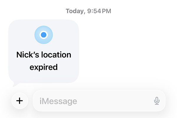 turn off location sharing on imessage