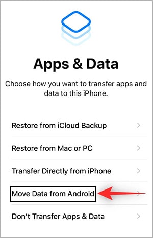 resetting iphone for transferring whatsapp from android to iphone