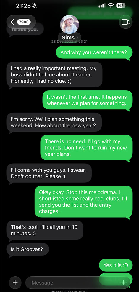 open the imessage conversation