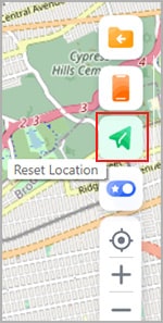 reset location to bring the real gps location on iphone