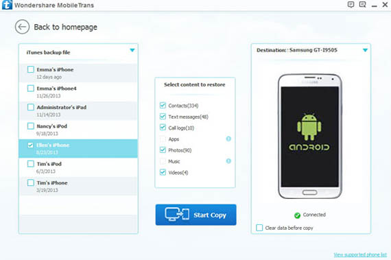 restore data to samsung galaxy s5