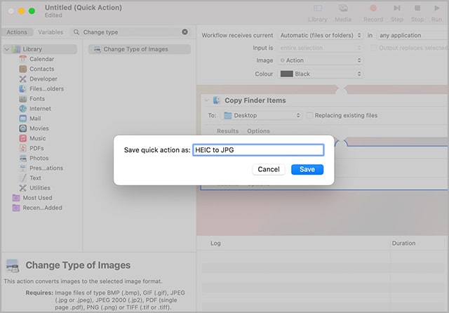 save heic to jpg quick action on mac