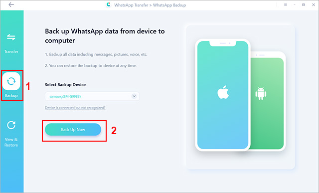 backup android whatsapp chat history to computer