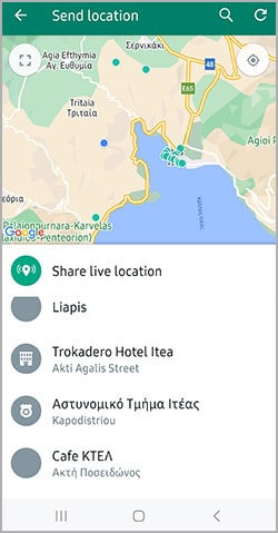 share fake current location on whatsapp