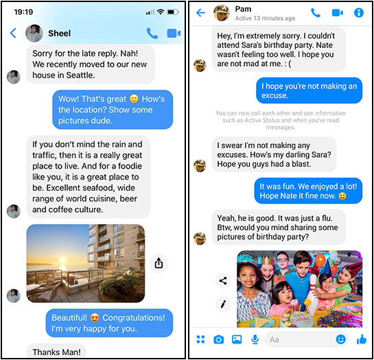 print facebook conversations by taking a screenshot