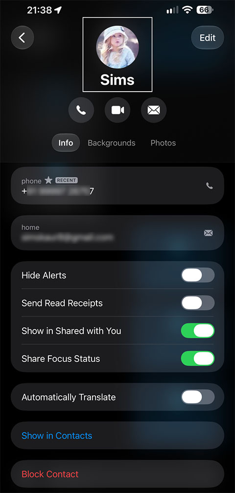 tap on profile icon