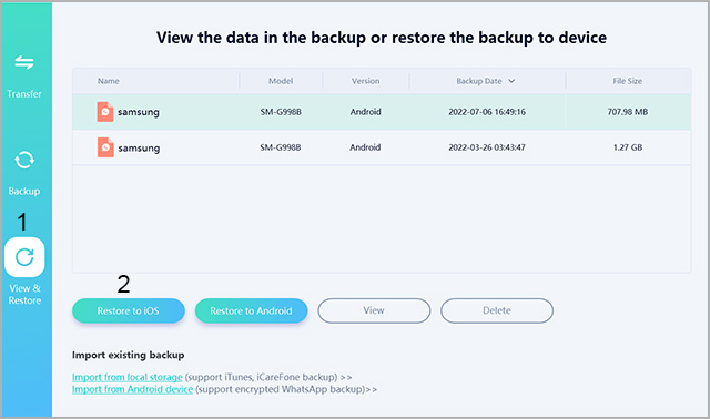 transfer whatsapp chats from computer backup to iphone