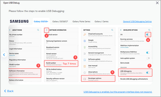 turn on usb debugging on android