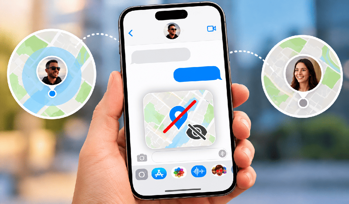 stop sharing location on imessage without others knowing